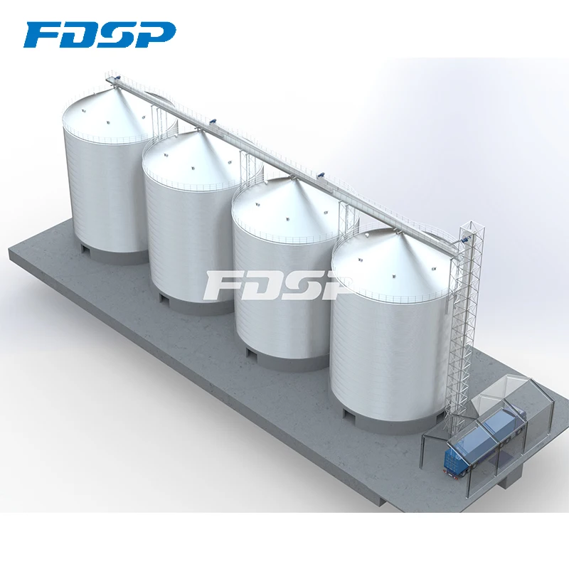 Hot Sale CE/ISO/SGS Approved Bottom Grain Silo Grain Steel Storage Silo