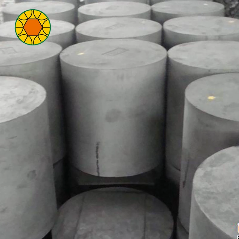 high purity synthetic extruded vibrated molded isostatic graphite round block