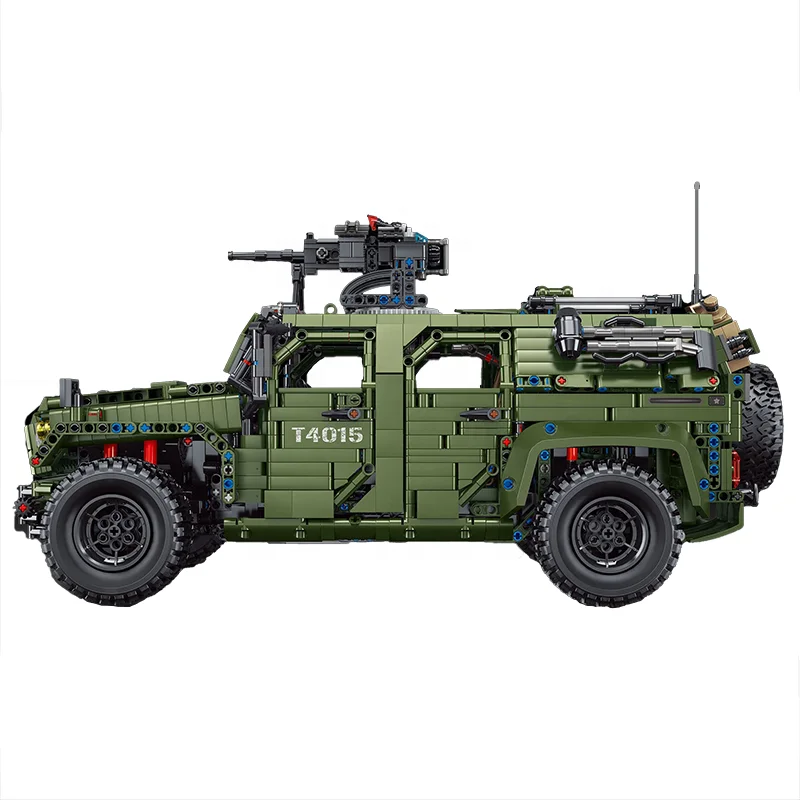 Новинка военный внедорожник Taigaole T4015 1:8 модель автомобиля внедорожника наборы строительных блоков MOC пластиковые игрушки обучающие автомобильные