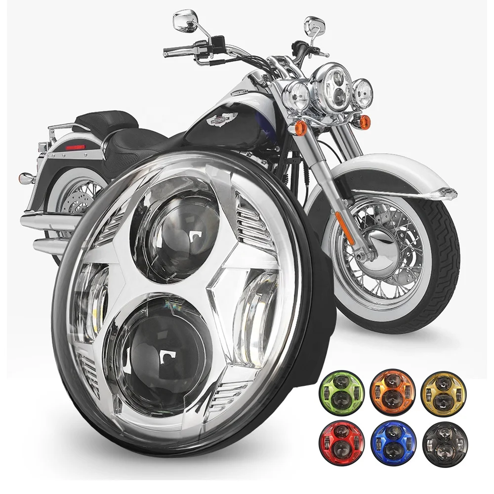 Круглые светодиодные фары 5 75 дюйма для мотоцикла harley davidson 12 В 24 аксессуары проектора 3/4 налобный фонарь royal