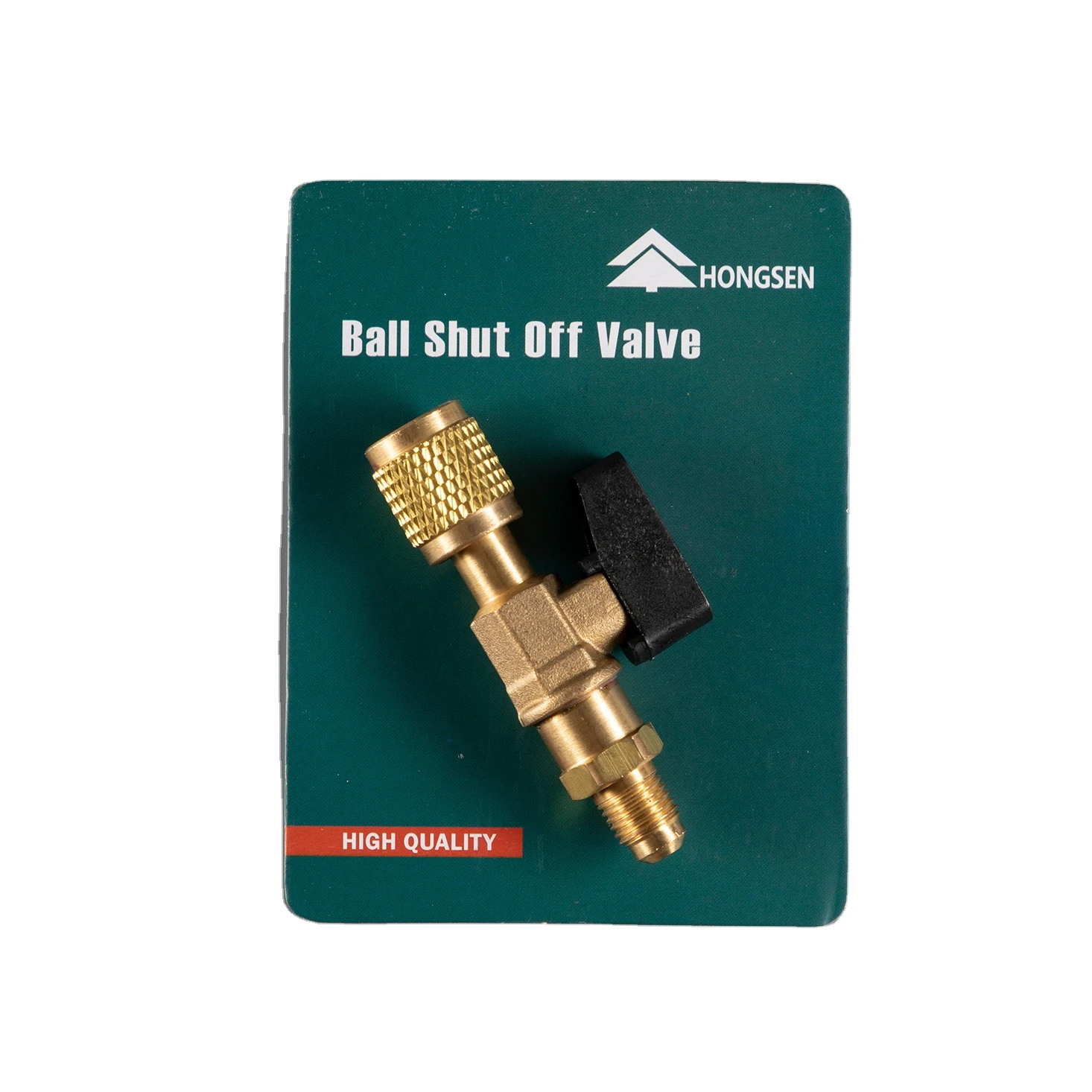 HONGSEN PTFE Double Sealing Safe Reliable Intergrated Copper Valve  Ball Shut Off Valve