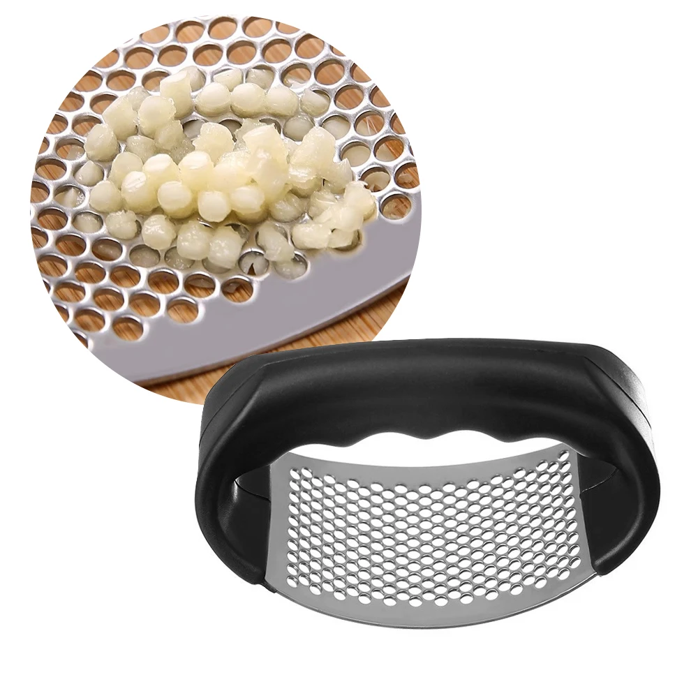 Easy-Clean Stainless Steel Ginger Garlic Press Rocker Rust Proof and Dishwasher Safe Professional Ergonomic Garlic Mincer Tool