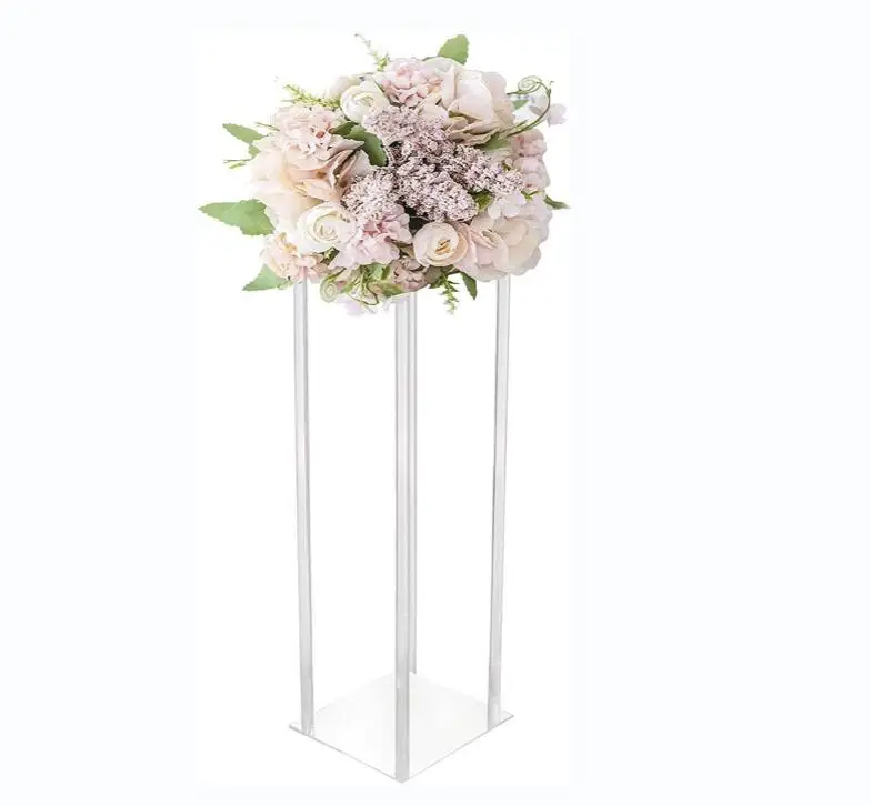 Acrylic Clear Vases for Wedding Centerpieces Engagement Home Party Table Decor Centerpiece Vases Rectangular  Flower Stand