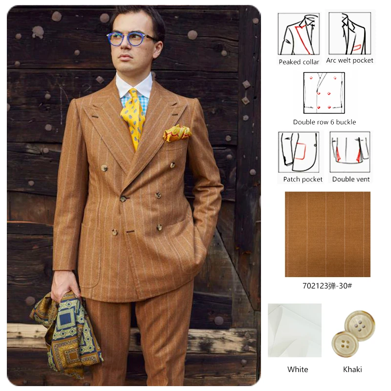 Personalized Custom 2 Pcs Mens Business Suits Set Luxury For Men Office