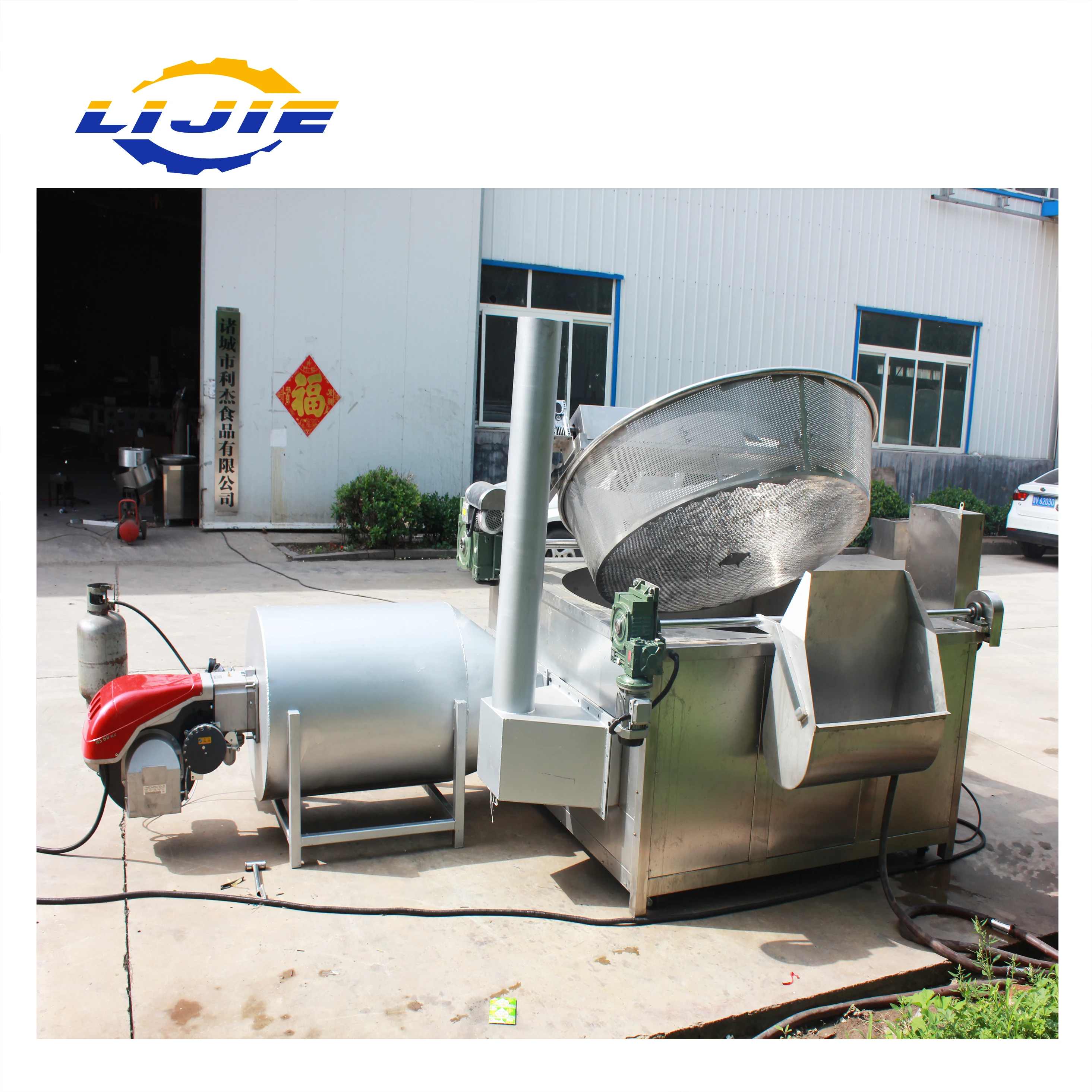 commercial automatic electric stir kfc chicken potato chips batch frying machine