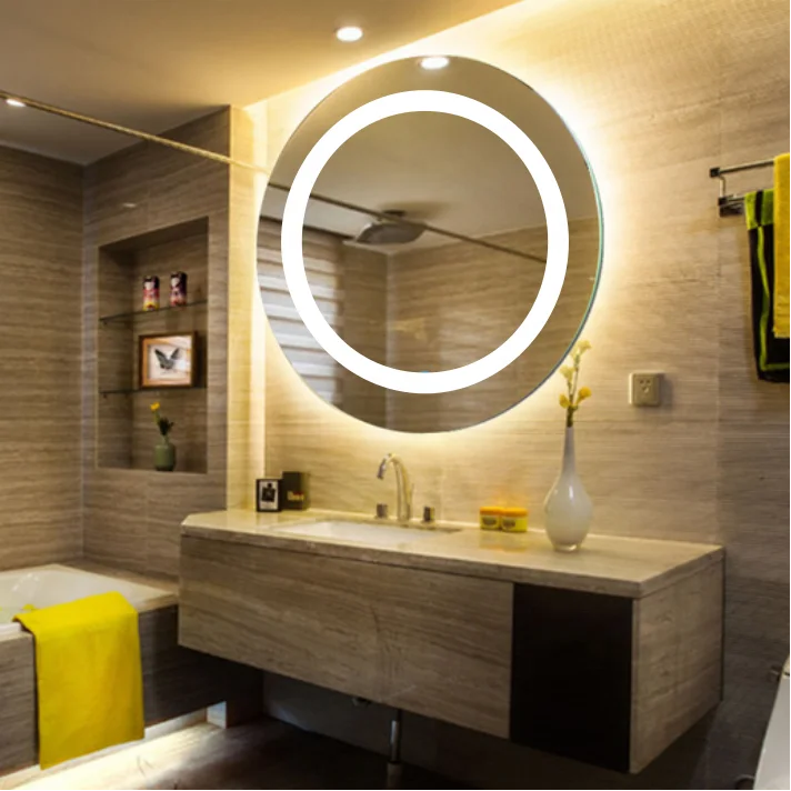 Factory OEM wifi alexa Graphene radiation far infrared Smart bathroom heating mirror Low energy no fog heating