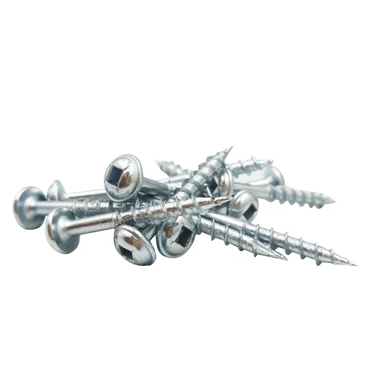 Blue Zinc Finish Screw Square Drive Multipurpose Wood Screw for Toy