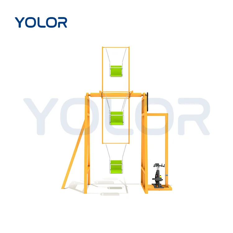 Popular Playground Pedal Bicycle Provides Power Attractions Park Novel Equipment Playground Unpowered Swing Ferris Wheel