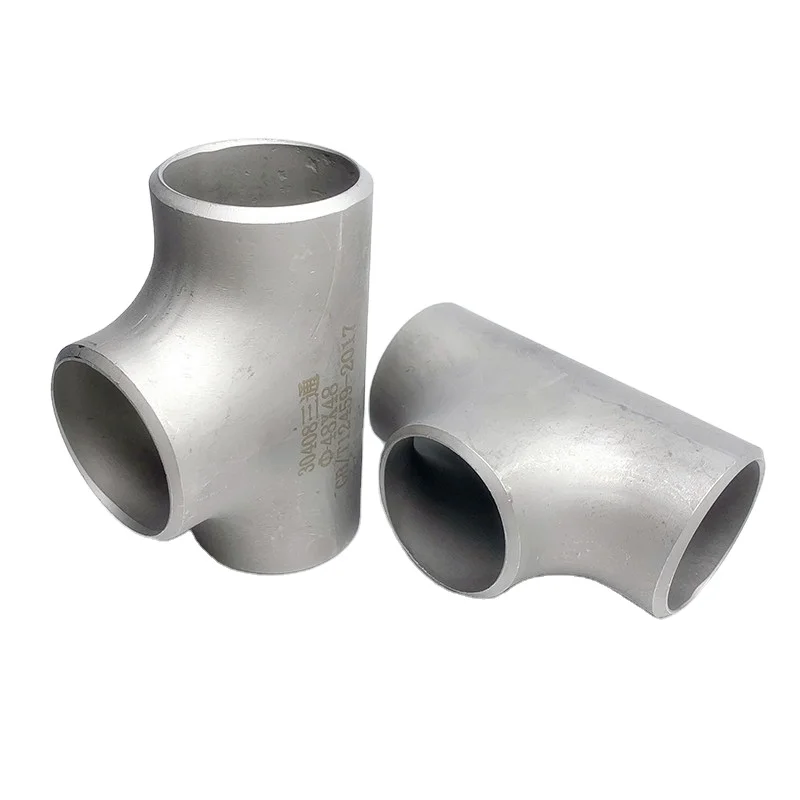 ISO 9001 Stainless Steel 304 and 316 Pipe Tee and Pipe Fittings Industrial Fittings 3 Way Welding Equal Tee Price