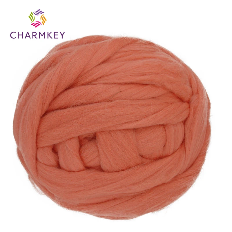 Charmkey High Quality Super Chunky 100% Merino Wool Yarn for Hand Knitting