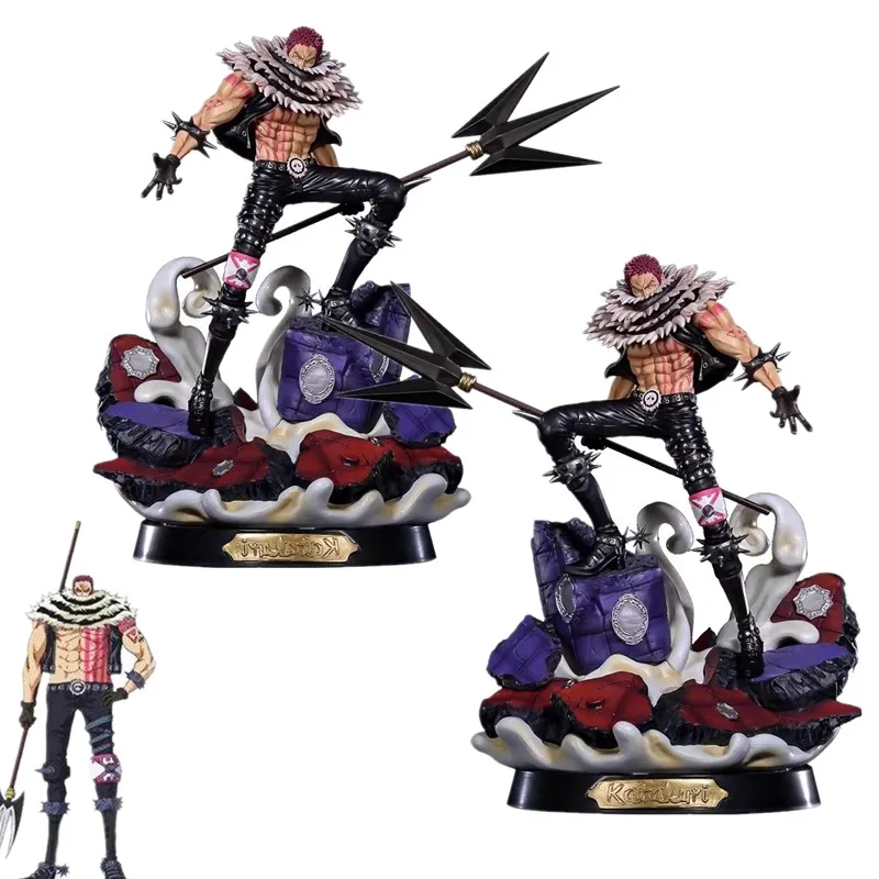 37CM Big Size Anime Figure Charlotte Katakuri Figurine 1 Piece BIG MOM PVC Anime Figuras Japanese Model Toy Doll Anime Statue