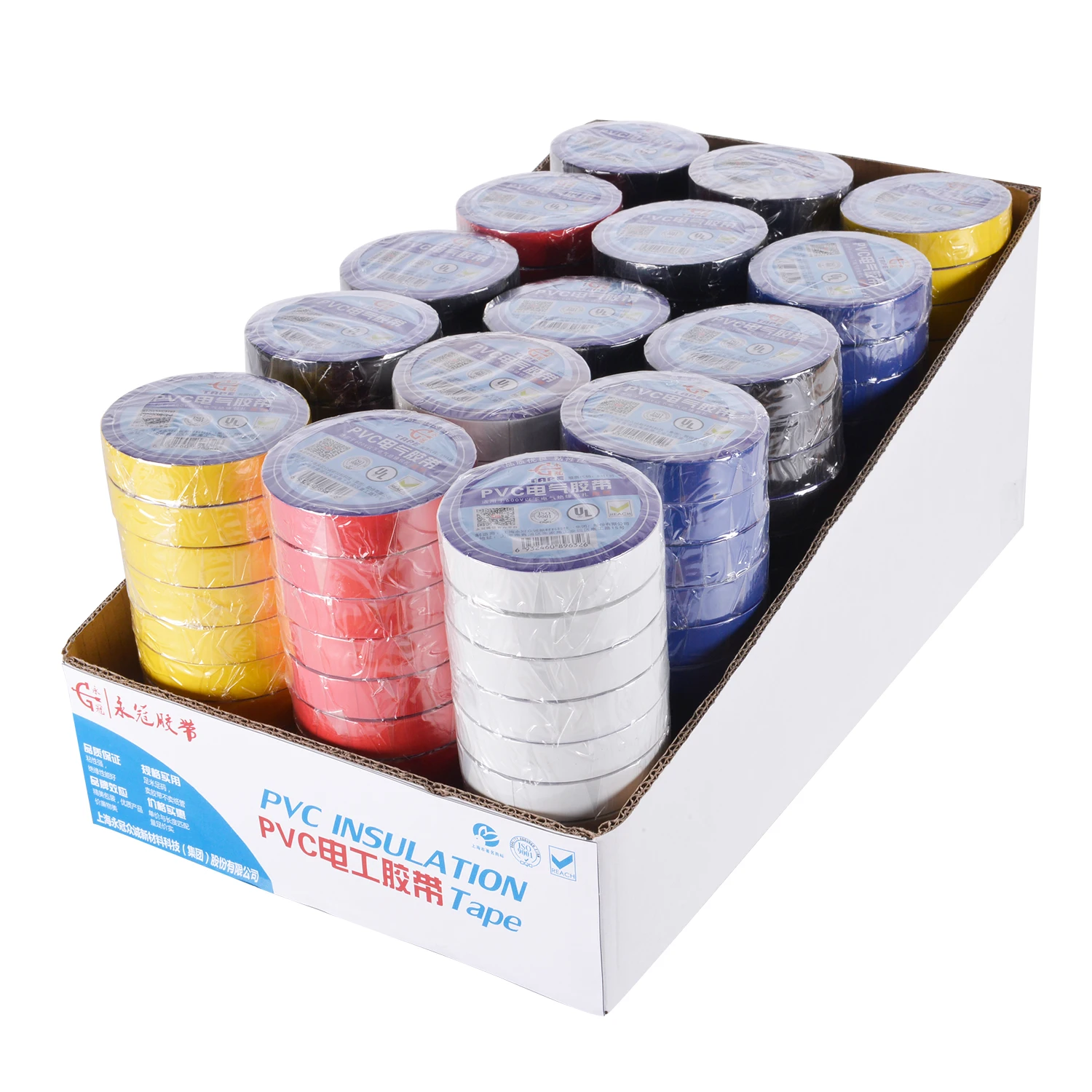 Wholesale Price Colored 1Inch 150MIC 16m PVC Electrical Insulation Tape Roll