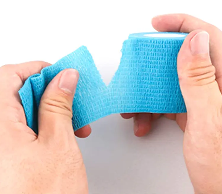 High Quality 2023 Latest medical concumables elastic fiber knuckle sensi wrap self-adhesive cohesive bandage