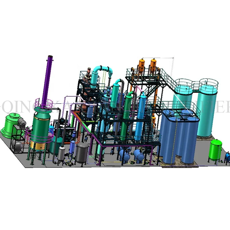 Waste oil distillation base oil SN350 base oil regeneration plant