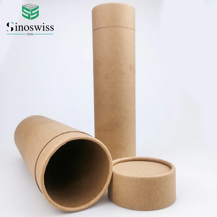 Biodegradable recyclable Empty Twist Up Paper Cardboard Packaging tube Packaging for food coffee tea oil bottle candle