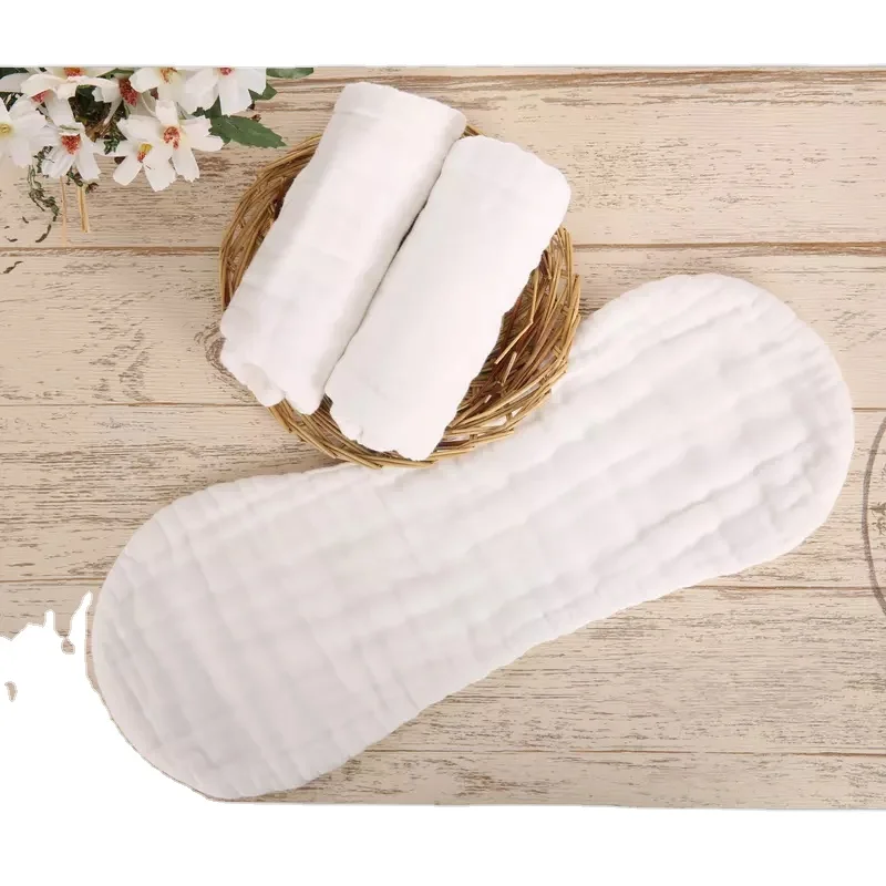 100% Cotton Muslin diapers nappy newborn muslin baby diapers cloth insert 10PCS/Bag