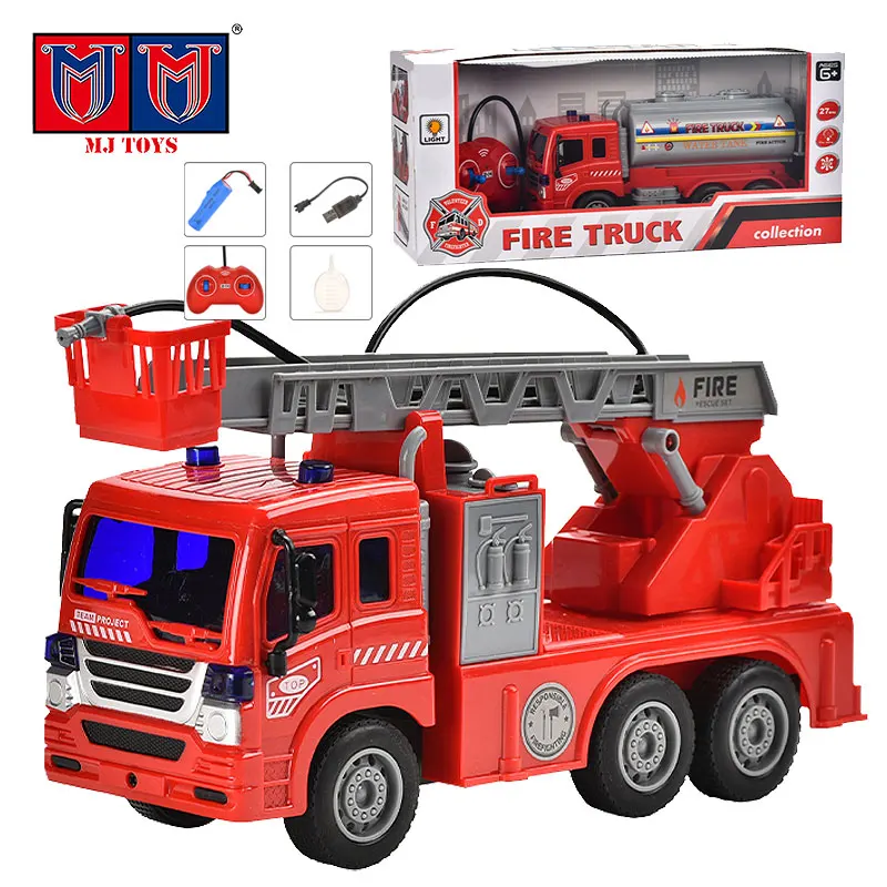 Wholesale Children Transport Toy Cars Fire Rescue Car RC Fire Truck Ladder Truck Model For Kids