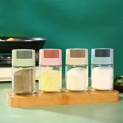 In Bulk Wholesale Empty Round 100ML  Pepper Spice Kitchen Seasoning Container Control 0.5g Salt Shaker Glass  Dispenser with Lid