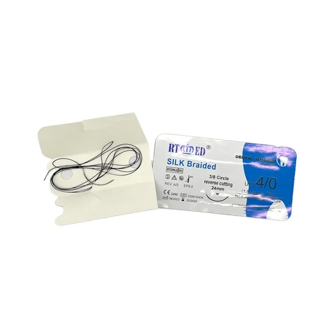 High quality Silk non-absorbable surgical suture needle  medical suture manufacturer