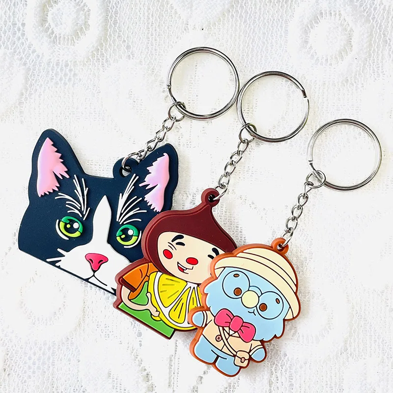 All Type of Key Chains Wholesale Personalized Custom 3D Soft PVC Rubber Keychains for Promotion Gift
