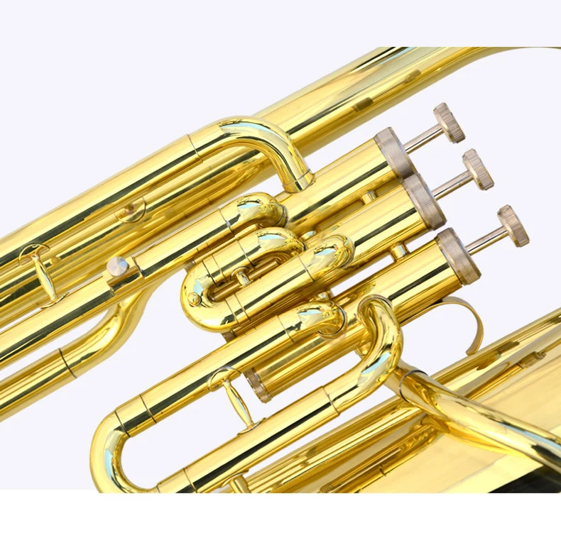 Factory Price Gold Lacquer  Brass Bb Professional  Euphonium Compensating