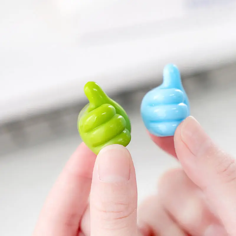 Creative Self Adhesive Thumb Hook Silicone Thumbs Up Wall Hook for Cable Clip Key Wall Decoration Hook Home Office Wall Storage