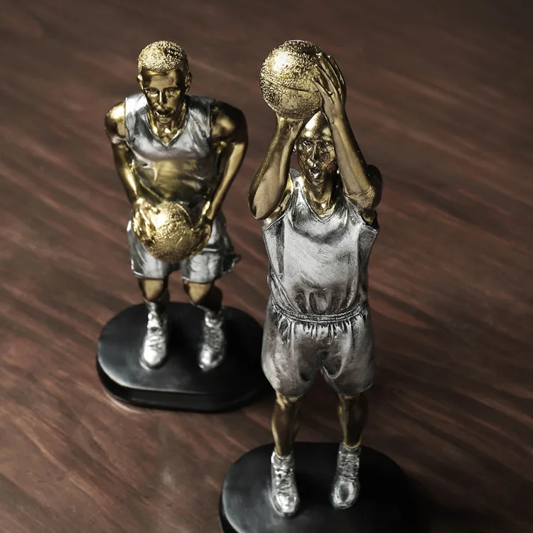Basketball Player Sports Trophies Handicraft Resin Decoration Player Medal Custom Trophy
