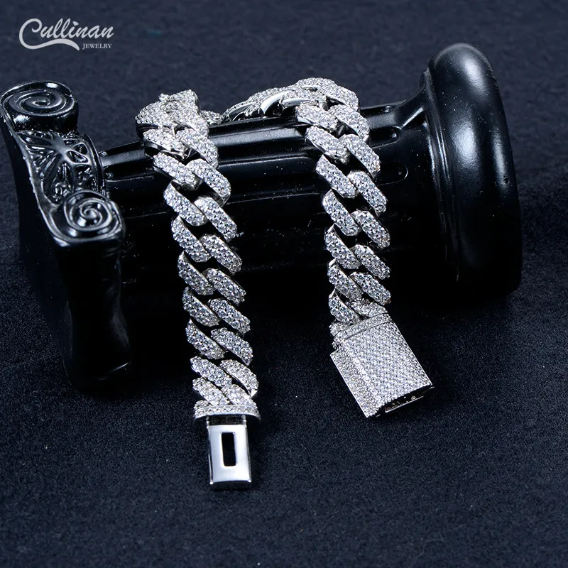 Позолоченный Iced Out Miami кубинская звеньевая цепочка браслет Кристалл циркония Высокое качество Шарм панк браслет мужские аксессуары