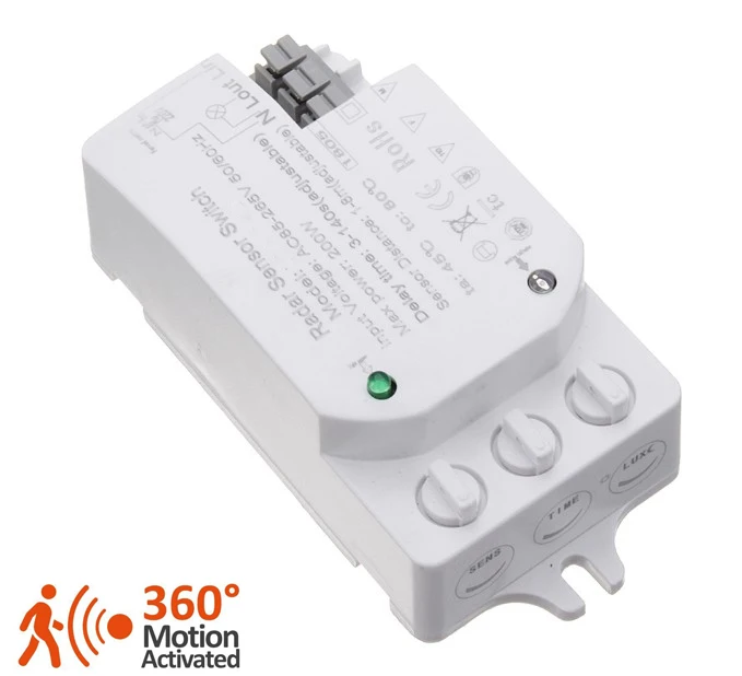 автоматическое управление освещением Микроволновая печь датчик движения переключатель с lux время задержки Регулируемая