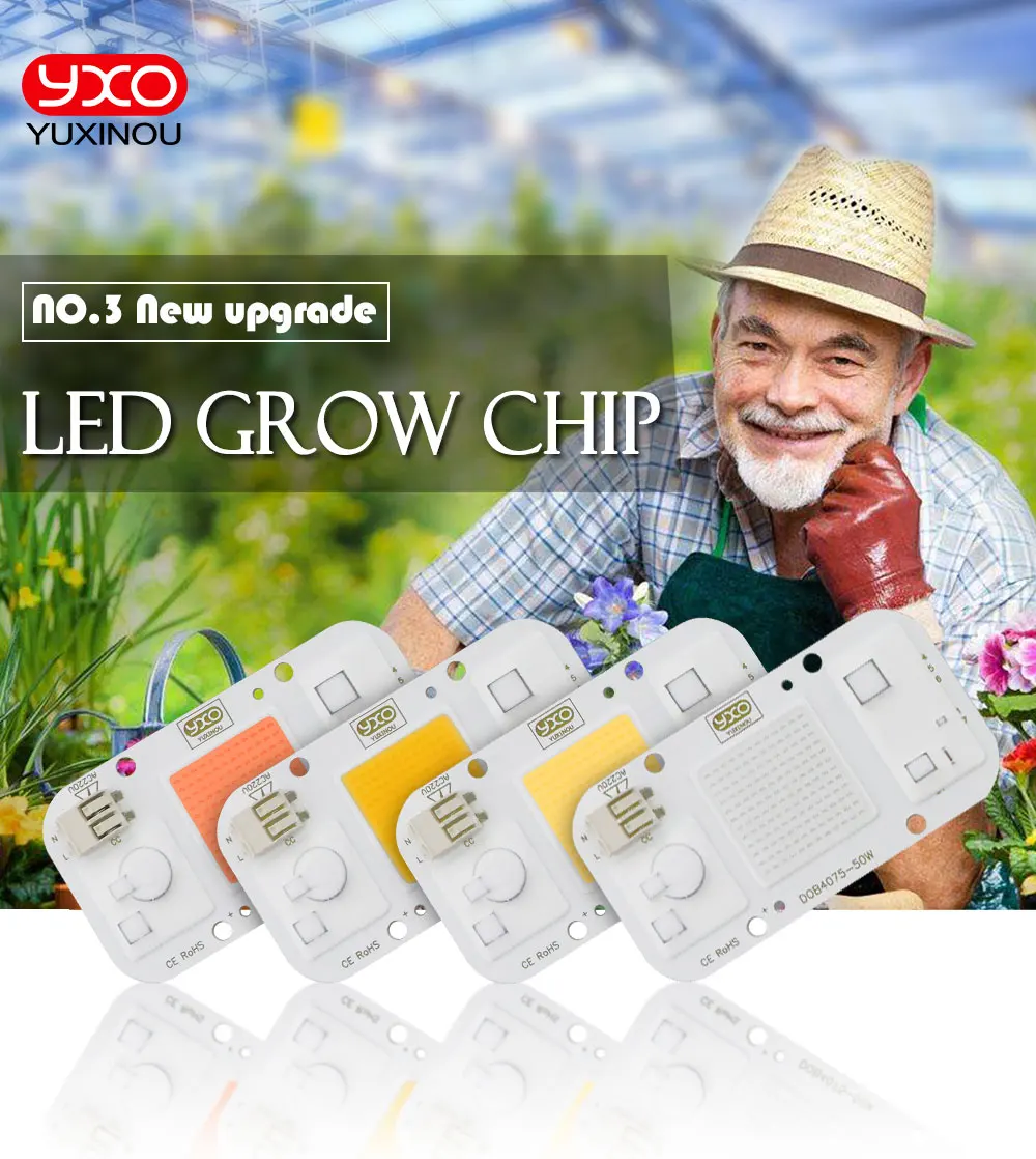 Phyto Lamp High Cri Indoor Lamp Led Cob AC Led Smd Chips 20W 30W 50W Led Light Full Spectrum Led Chip