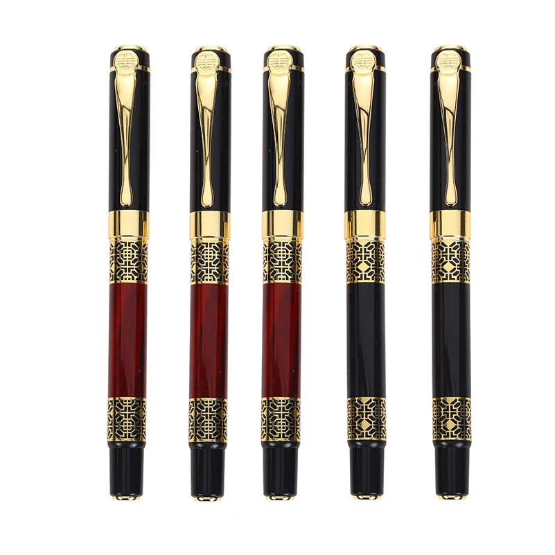 Elegant Wholesale Luxury Fountain Pen with Custom Printing Logo for Business Gift High Quality Classic Style Metal Pen
