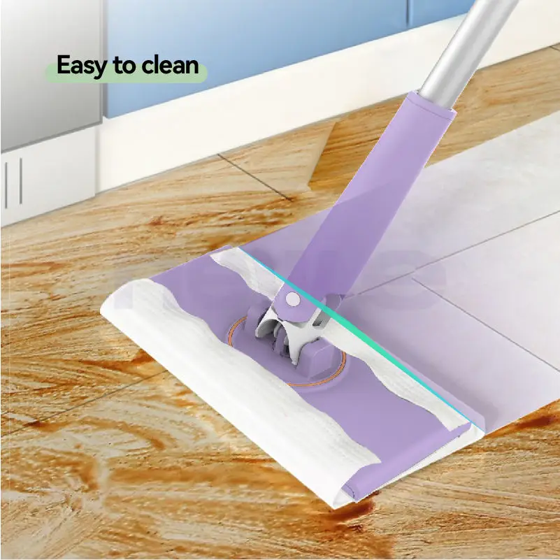 Hand-free washing mini lazy flat mop household wet paper towel clamping cleaning floor mop