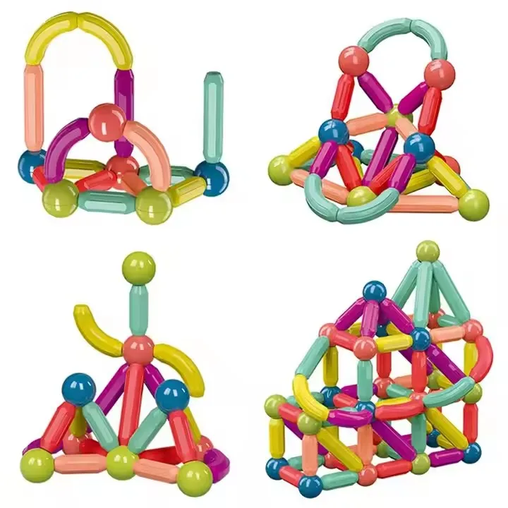Smart Diy Building Blocks Building Ball & Stick Toys 64 Educational Toys for Children