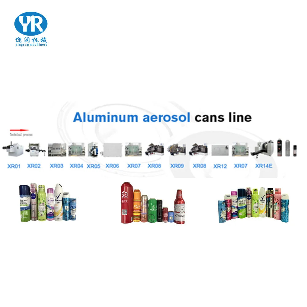 Aluminum Monoblock Aerosol Cans Making Line Production Machines machine empty