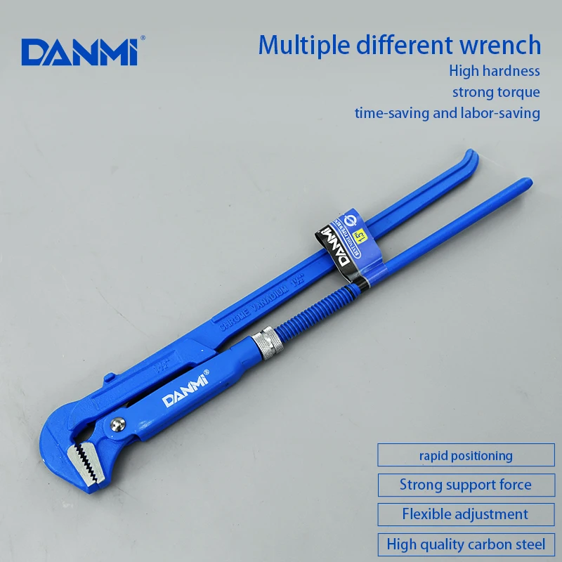 DANMI Pipe Wrench Quick Pipe Wrench Water Pipe Clamping Pliers Throat Pliers Industrial Grade Heavy Duty Universal Tools