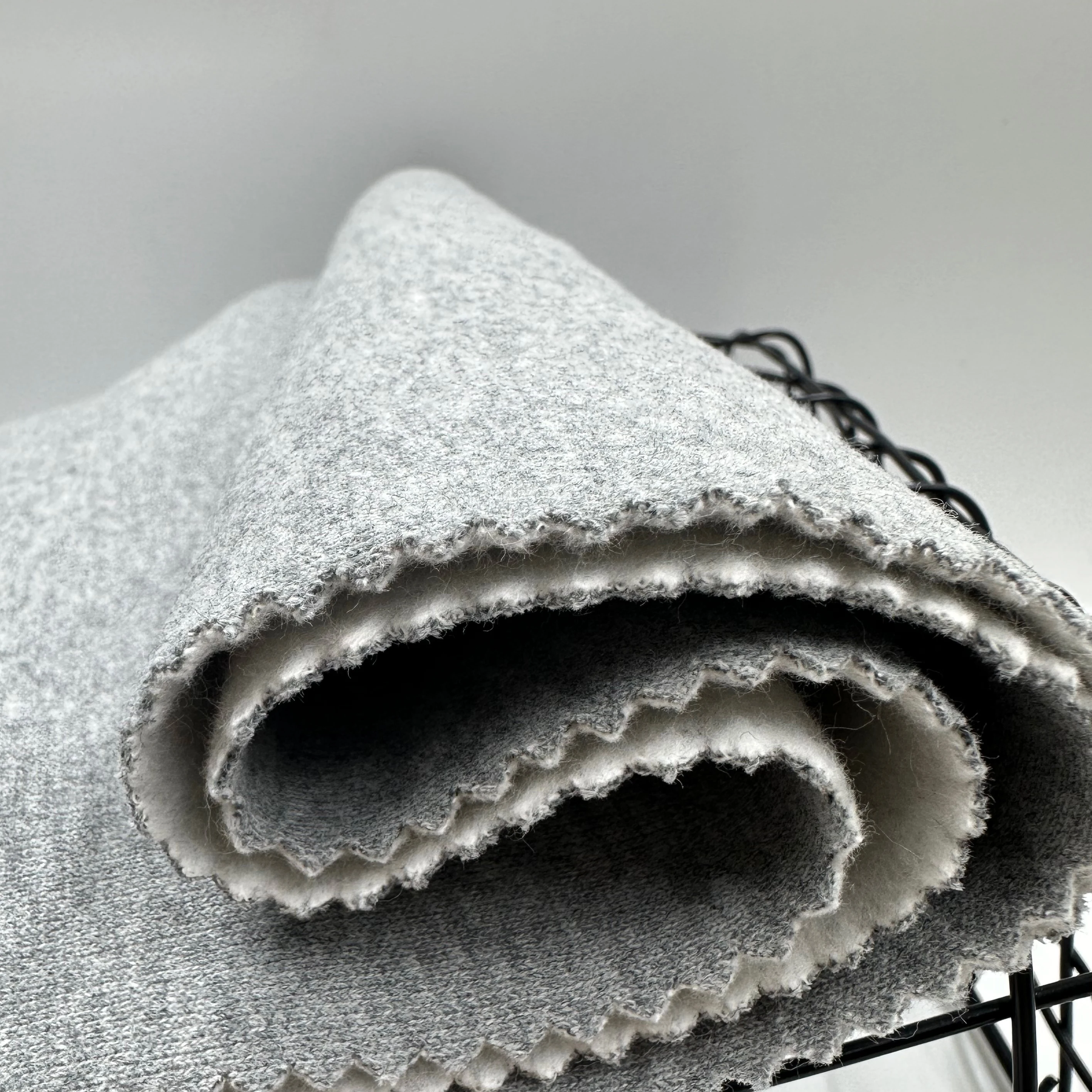 460 Gsm French Terry 100 Cotton Heavyweight Premium Hoodie Fabric One Side Brushed Fleece Terry Fabric Roll