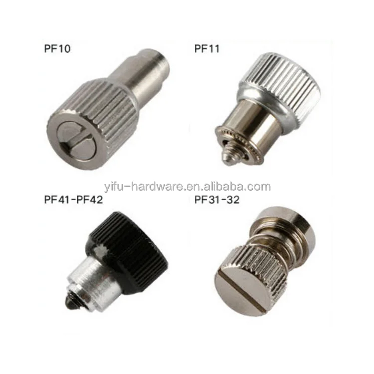 Aluminum Captive Panel Screw Knurling Knob Spring Set Screw Pf11mf-m3-1