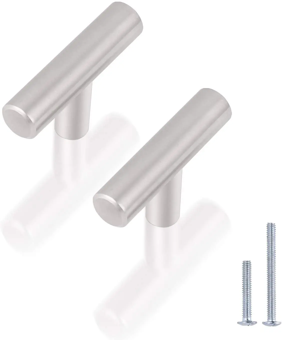 Amazon Sale Modern Hardware T Silver  Furniture Handle Stainless Steel Cabinet Pulls for Kitchen Cabinets Cupboard