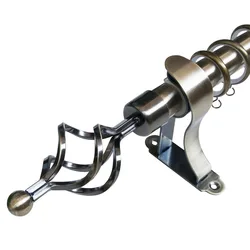 Curtain Rod Adjustable Curtain Rod With Marbled Finial For Windows