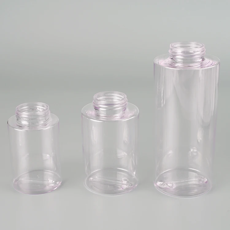 Luxury Empty 100ml 150ml 200ml 300ml Skin Toner Plastic Bottle Empty Push Down Eye Makeup Nail Polish Remover Pump Bottle