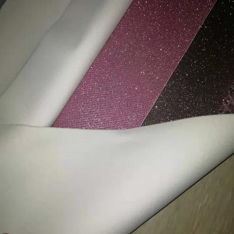 Multi Colors Available PU Stitching Usage  Laminated Glitter Leather for Bags and Shoes