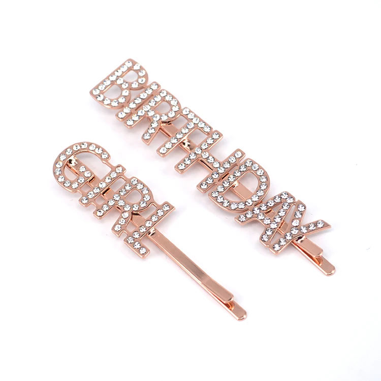 
Glitter Rhinestone Custom Personalised Letter Name Hair Clip Hair Pin 