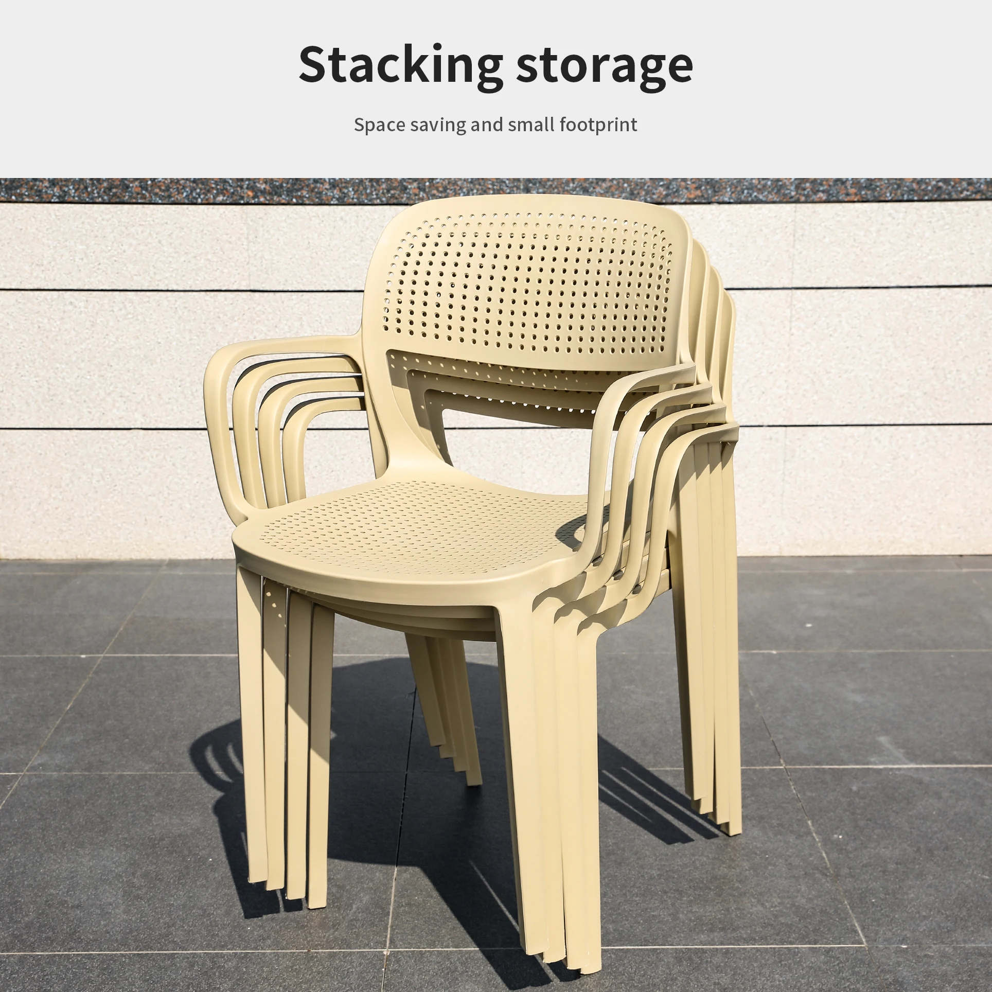 [ZUOAN IMPRESSIVE]Foshan BSCI Factory Design New Plastic Chair Strong Bearing Capacity Stackable Outdoor PVC Garden Patio Chair
