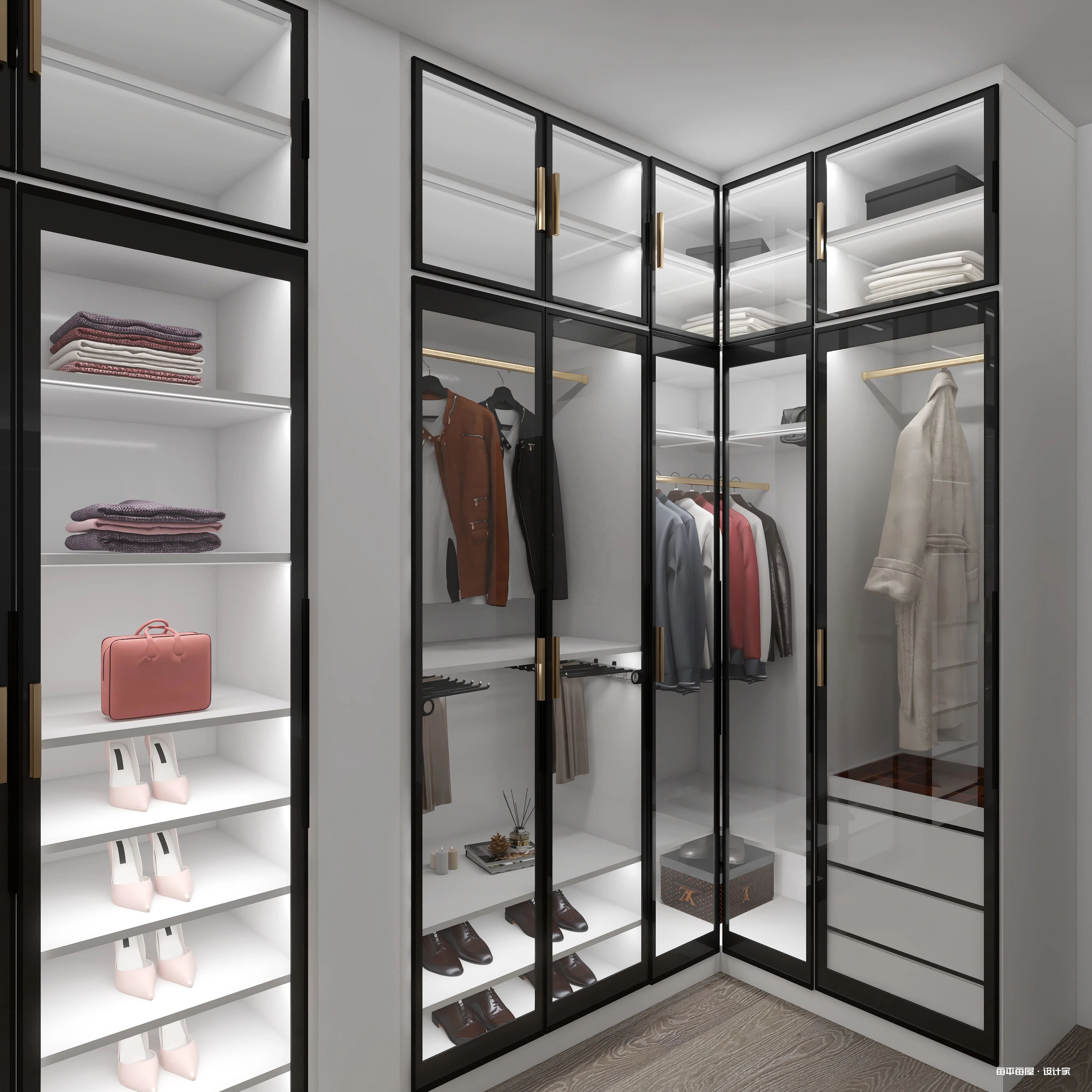 2021 customized High quality popular design Wardrobe Fast Deliver Customized Wood Shoes Closet Cabinets Amoires