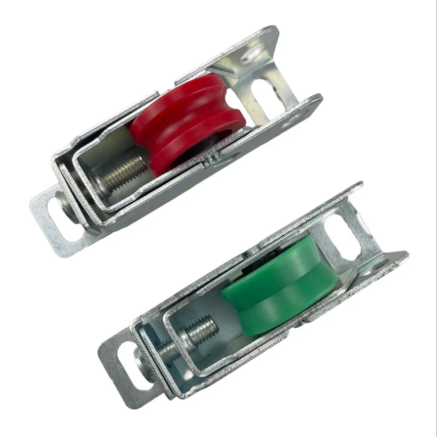 Easy Rolling Red Plastic Window Single Roller Wheel For Aluminium Sliding Window