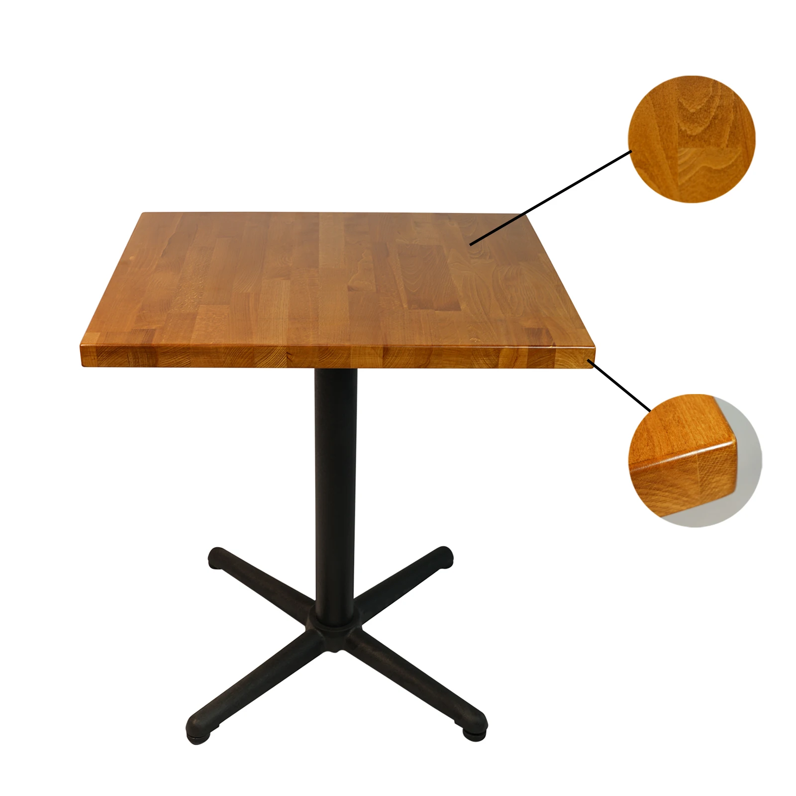 Factory Price Cheap Environmental Friendly Butcher Block Style Solid Wood Dining Table Top End Side Coffee Table