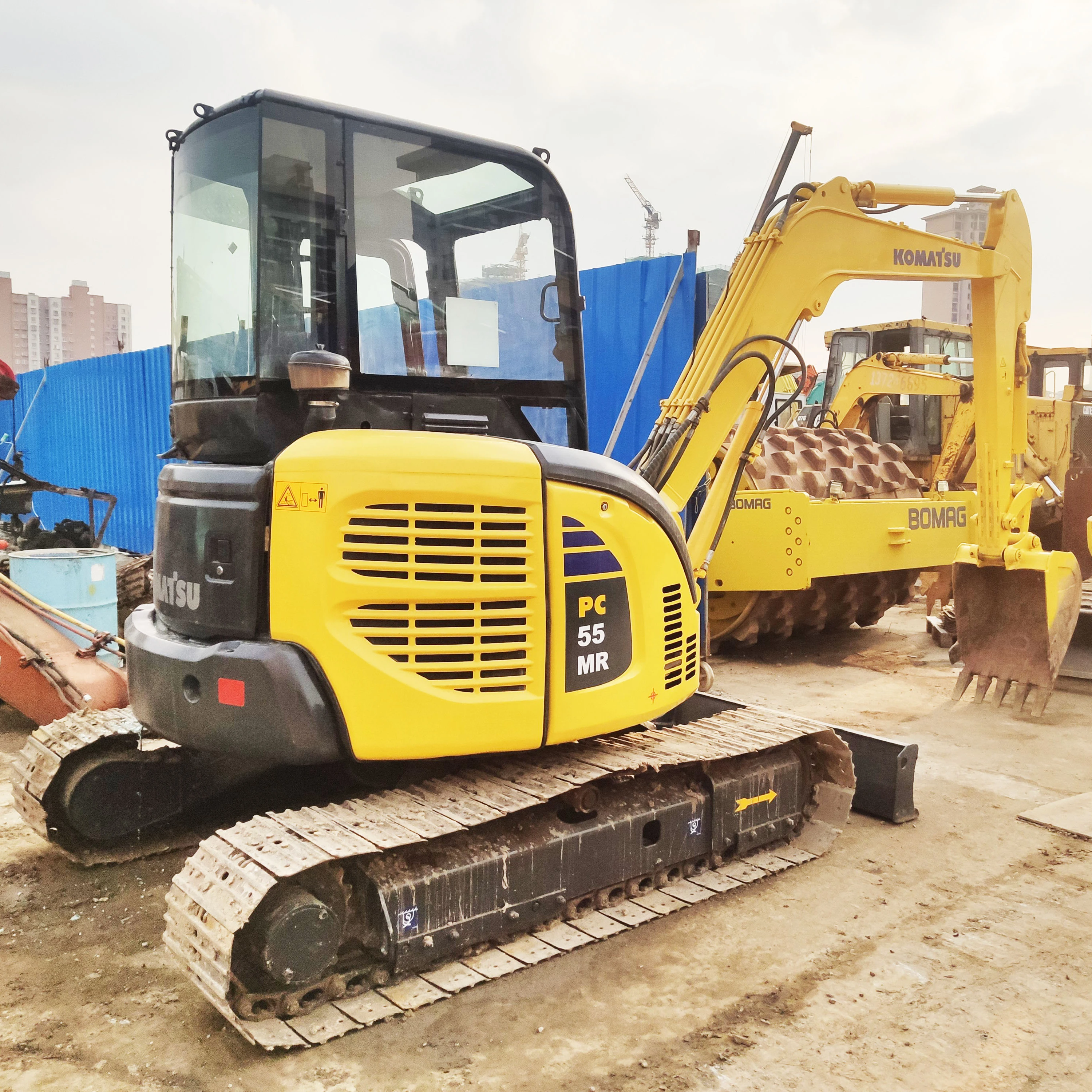 Used mini excavators Komatsu PC55 PC55MR excavator