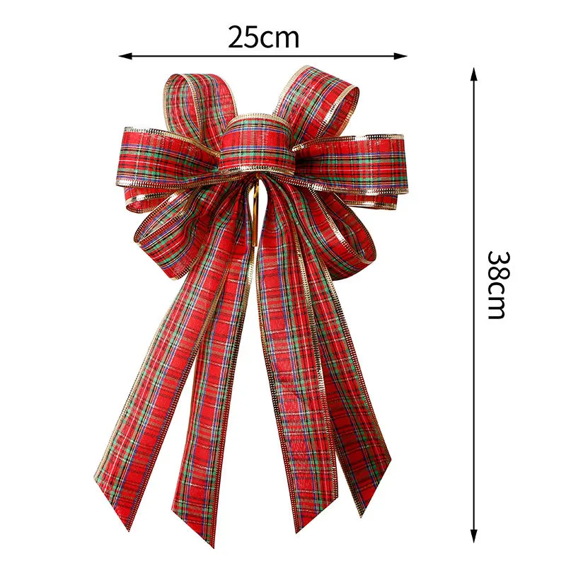 In stock wholesale holiday party ribbon bow xmas tree ornament red christmas bows