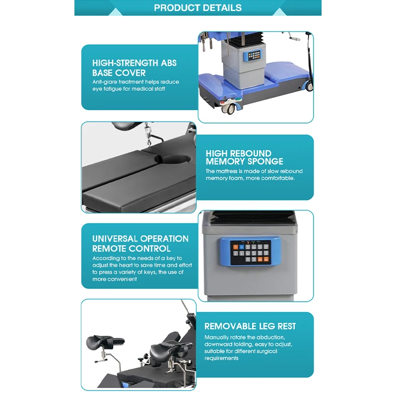 Wholesale Multifunction Adjustable Stainless Steel Medical Bed Electric Operation Table