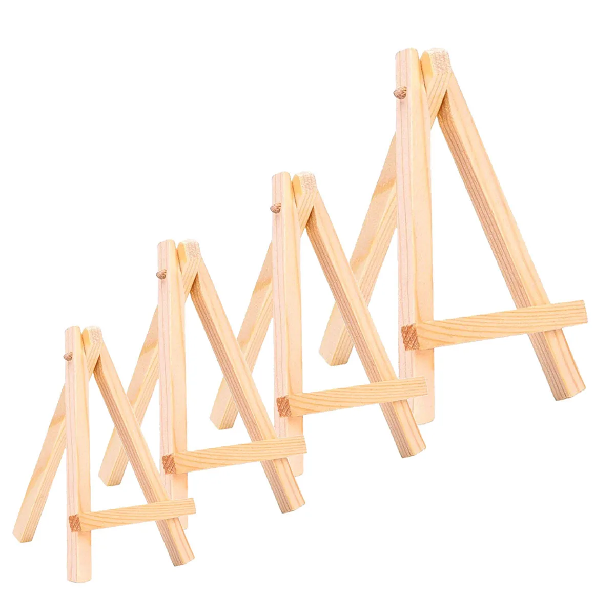 Decorative small easel mini triangle bracket wood decoration display ornaments